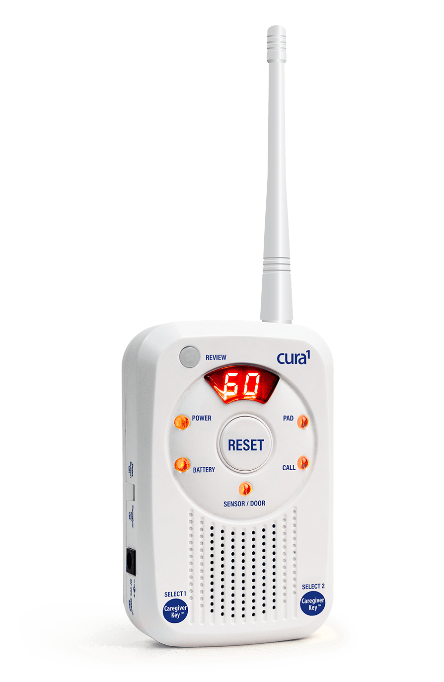 This nurse call alarm monitor with rapid, easy setup is for use with all cura1 Cordless patient care products. It supports pad / mat, call, and door type alarms and signals to pager with caller ID and device type displayed. Perfect for hospital or nursing home ward zone monitoring. The 3500R is a valuable tool for wireless patient monitoring.